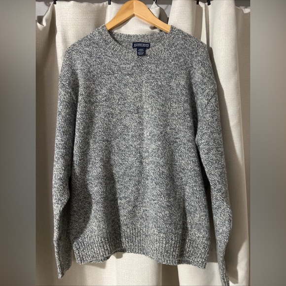 Lands End Wool Blend Pullover Sweater Mens Size L Made In 🇺🇸 - Picture 1 of 7